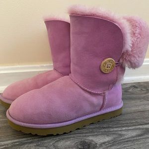 UGG Bailey Button Boot Pink Size 7
